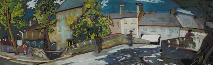 WESTPORT MALL, MAYO, circa 1971 by Kitty Wilmer O'Brien sold for 6,700 at Whyte's Auctions