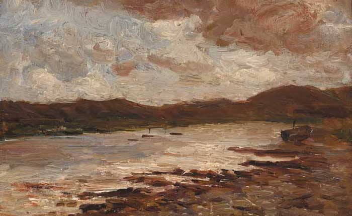 VALENCIA HARBOUR, KERRY, OCTOBER EVENING, circa 1910-11 by Rose J. Leigh sold for 650 at Whyte's Auctions