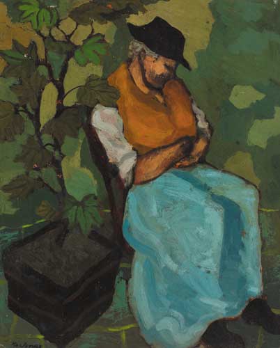 SEATED WOMAN, circa 1950 by James MacIntyre sold for 2,100 at Whyte's Auctions