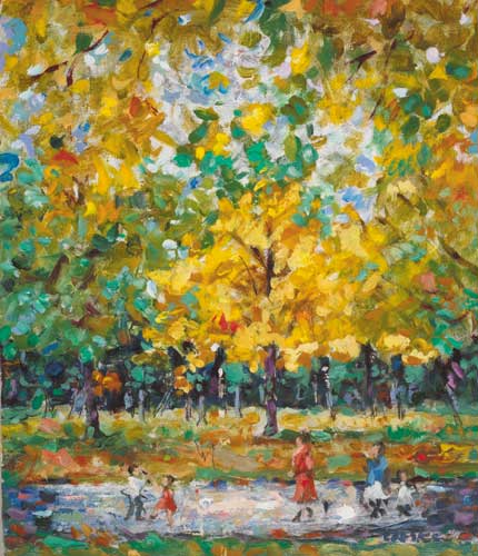 AUTUMN, PHOENIX PARK, circa 1991-2 by David Clarke sold for 2,200 at Whyte's Auctions