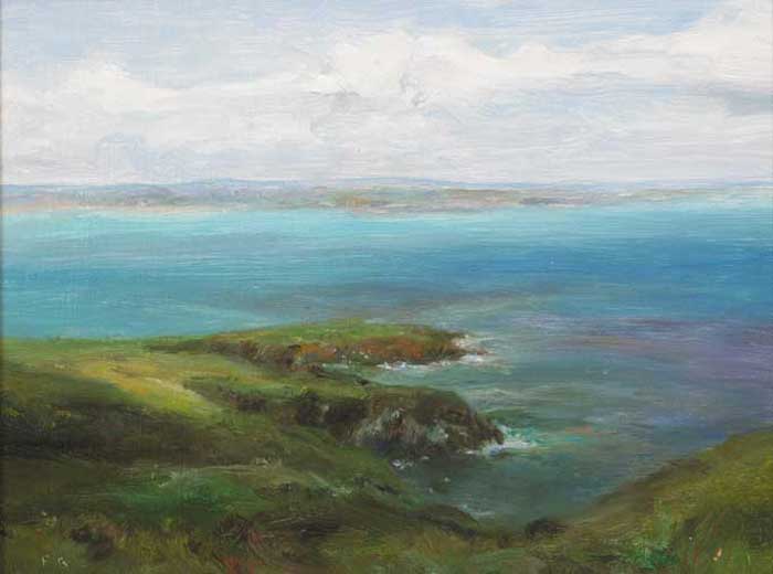 VIEW OVER SCOTCHPOINT, LAMBAY ISLAND by Paul Kelly sold for 1,500 at Whyte's Auctions
