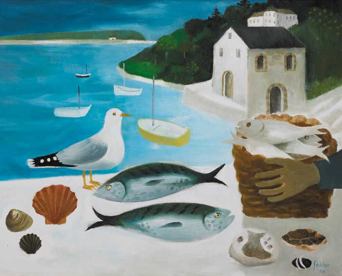 TWO MACKEREL, 2000 by Mary Fedden sold for 14,000 at Whyte's Auctions