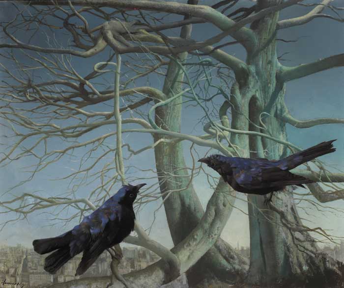 BIRDS IN EMPTY CITY by Patrick Hennessy sold for 9,500 at Whyte's Auctions