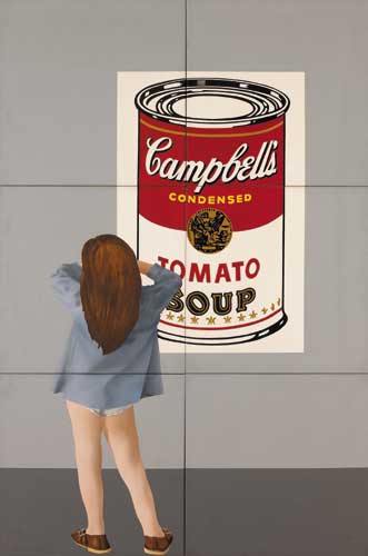 CHILD WITH AN ANDY WARHOL, 1973 by Robert Ballagh (b.1943) at Whyte's Auctions