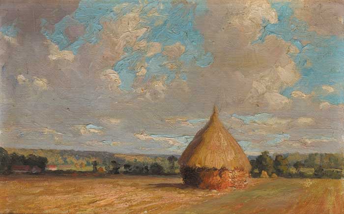 THE OUTSKIRTS OF THE FOREST OF CRECY, NORMANDY, SEPTEMBER 1925 by Dermod O'Brien PRHA HRA HRBA HRSA (1865-1945) at Whyte's Auctions