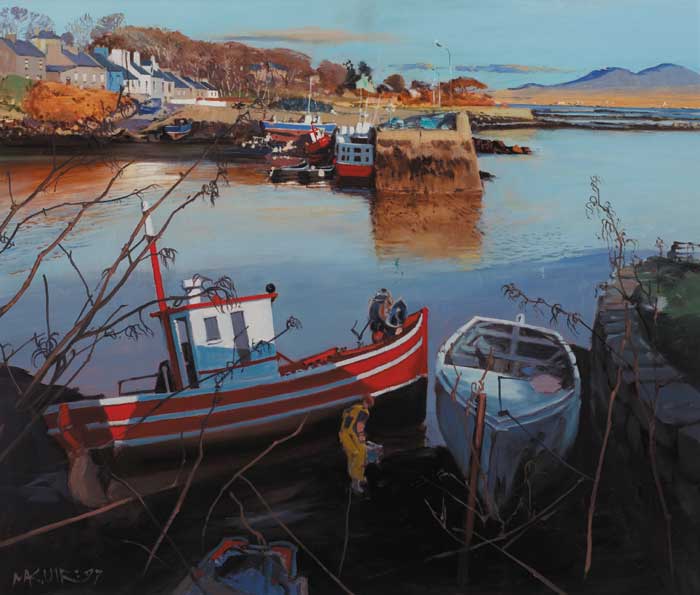 THE RED BOAT, CHRISTMAS, 1996 ROUNDSTONE by Cecil Maguire sold for 15,000 at Whyte's Auctions