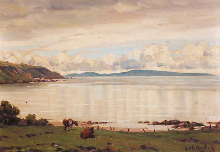 CATTLE GRAZING BY THE SEA by Charles J. McAuley sold for 2,200 at Whyte's Auctions