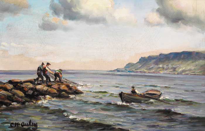 HAULING IN THE NETS by Charles J. McAuley sold for 3,800 at Whyte's Auctions