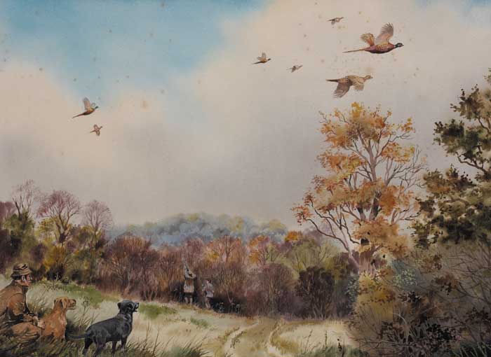 THE PHEASANT SHOOT by Robert W. Milliken sold for 600 at Whyte's Auctions