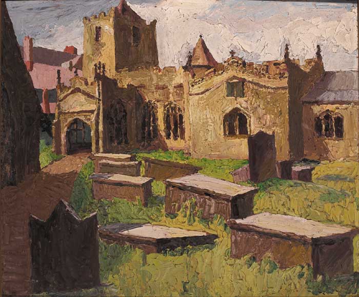 ST CYBI CHURCH, HOLYHEAD by Kathleen Bridle sold for 700 at Whyte's Auctions