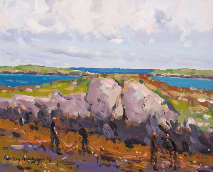 SEAWEED HARVEST, 1976 by Henry Healy sold for 1,800 at Whyte's Auctions