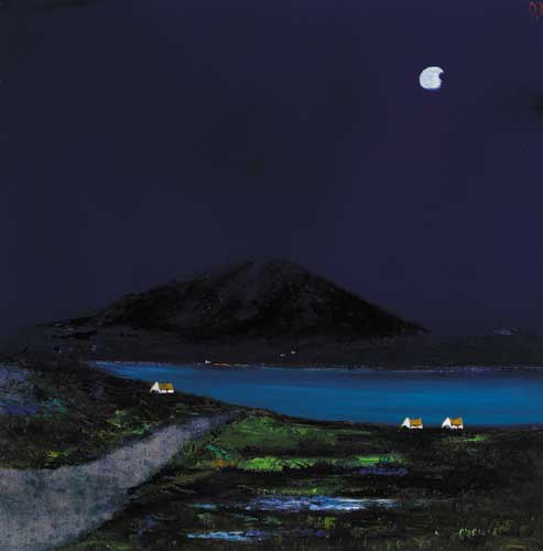 MOONLIGHT OVER WEST OF IRELAND COAST by David Gordon Hughes sold for 1,000 at Whyte's Auctions