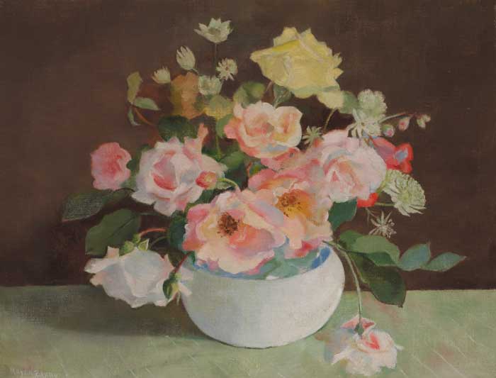 STILL LIFE WITH WILD ROSES by Moyra Barry sold for 2,600 at Whyte's Auctions