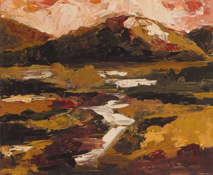 MOUNTAINS AND BOG by Yvonne Moore sold for 600 at Whyte's Auctions