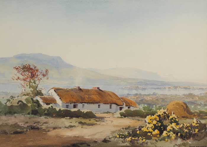 LOUGH MELVIN FROM NEAR BUNDORAN by Frank Egginton sold for 4,500 at Whyte's Auctions