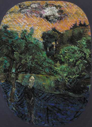 LANDSCAPE WITH FIGURE NO. 2, 1967 by Brian Bourke HRHA (b.1936) at Whyte's Auctions