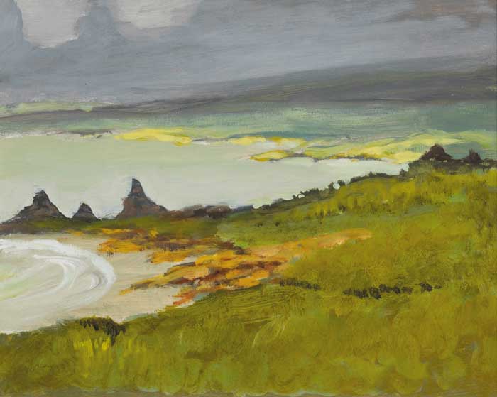 HEADLAND WITH COTTAGE RUINS by Arthur Armstrong sold for 2,600 at Whyte's Auctions