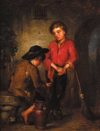 A SMALL WAGER, 1860 by Richard Staunton Cahill sold for 3,200 at Whyte's Auctions