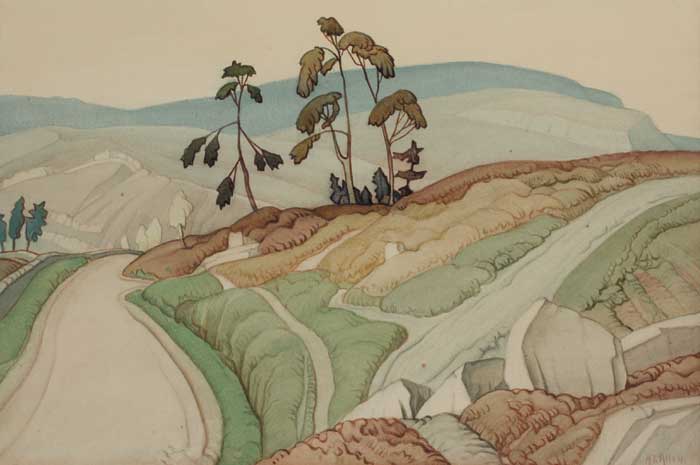 ROAD THROUGH A LANDSCAPE by Harry Epworth Allen sold for 2,200 at Whyte's Auctions