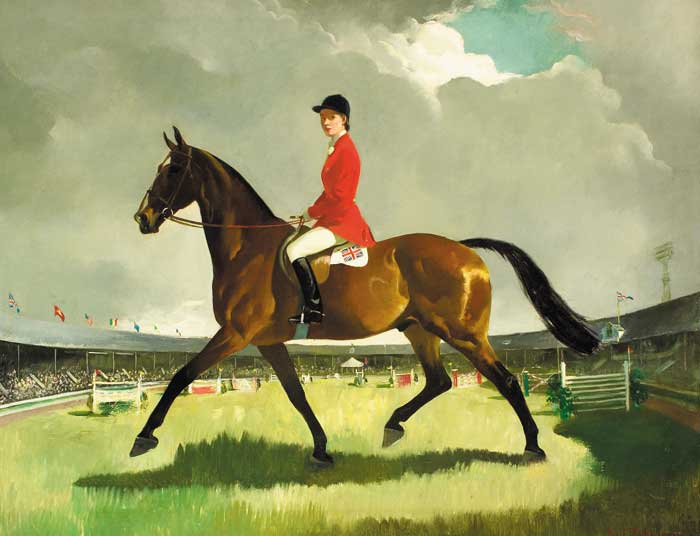 LADY ON HORSEBACK by Doris Clare Zinkeisen sold for 3,800 at Whyte's Auctions