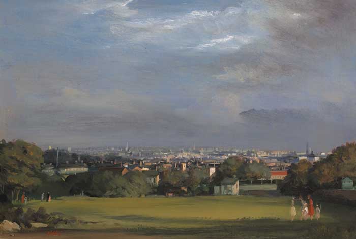 A VIEW OVER DUBLIN, 1979 by Niccolo d'Ardia Caracciolo sold for 7,200 at Whyte's Auctions