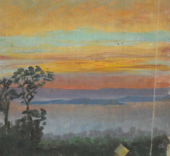 SUNSET OVER A COASTAL LOUGH by Sarah Henrietta Purser sold for 1,300 at Whyte's Auctions