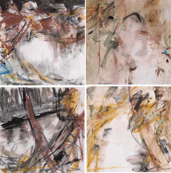 DUNADRY BANKS, FOUR VIEWS AFTER THE POEM OF THE SAME NAME BY PAUL YATES by Basil Blackshaw sold for 34,000 at Whyte's Auctions
