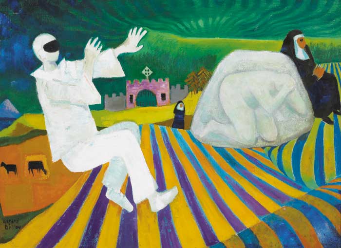 ENCOUNTER, circa 1968 by Gerard Dillon sold for 39,000 at Whyte's Auctions