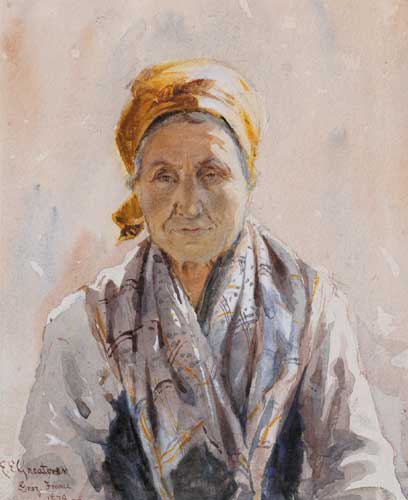 WOMAN FROM GREZ, 1879 by Eleanor Elizabeth Greatorex (1854-1897) at Whyte's Auctions