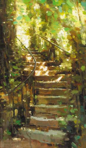 STONE STEPS IN SUNLIGHT, 1998 by Mark O'Neill sold for 13,000 at Whyte's Auctions