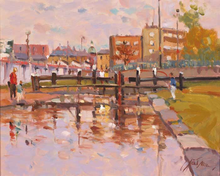 GRAND CANAL NEAR RATHMINES, 1996 by Liam Treacy sold for 4,200 at Whyte's Auctions