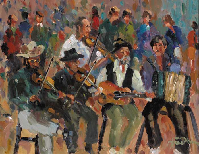 THE BUSKING FESTIVAL, 1991 by Liam Treacy sold for 4,000 at Whyte's Auctions