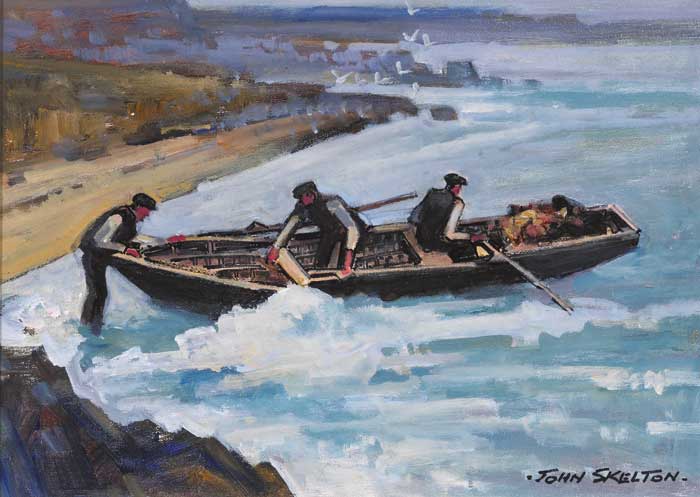 IN WITH THE TIDE, ACHILL ISLAND by John Skelton sold for 4,400 at Whyte's Auctions