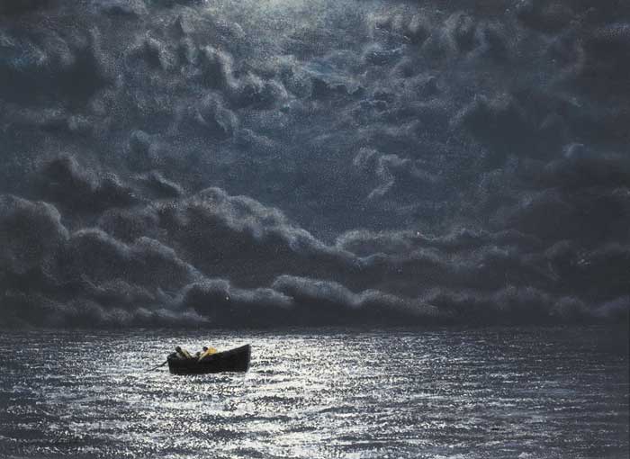 THE SEA AT NIGHT by Ciaran Clear sold for 2,300 at Whyte's Auctions