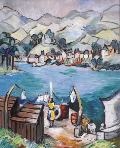WASHING DRYING, WEST CORK by Sylvia Cooke-Collis sold for 1,600 at Whyte's Auctions