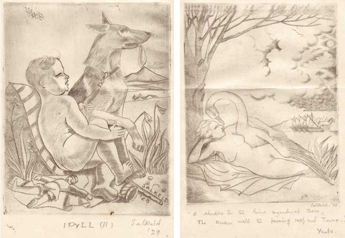 LEDA AND THE SWAN, 1928, and IDYLL II, 1929 (A PAIR) by Cecil Ffrench Salkeld sold for 460 at Whyte's Auctions