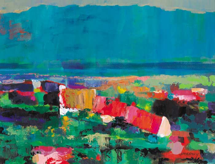RED ROOFS, CONNEMARA by James McKendry sold for 420 at Whyte's Auctions