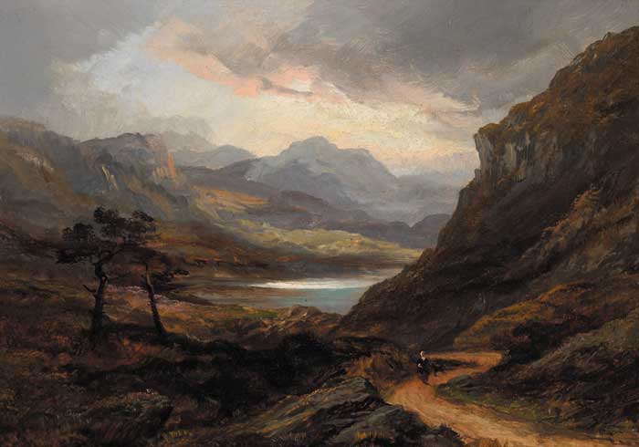 A MOUNTAIN PASS, circa 1877 by William McEvoy sold for 1,300 at Whyte's Auctions