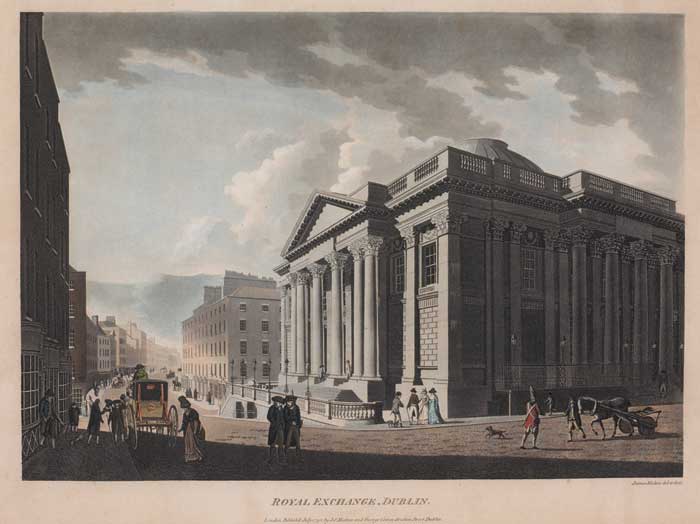 ROYAL EXCHANGE, DUBLIN and THOLSEL, DUBLIN (A PAIR) by James Malton sold for 280 at Whyte's Auctions