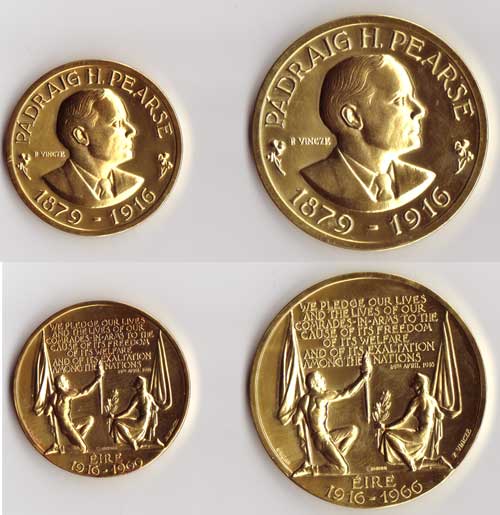 1916 RISING FIFTIETH ANNIVERSARY MEDALS, 1966 by Paul Vincze sold for 2,400 at Whyte's Auctions