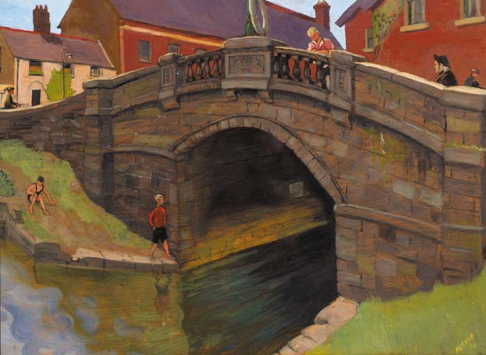 HUBAND BRIDGE, GRAND CANAL, DUBLIN, 1936 by Harry Kernoff sold for 39,000 at Whyte's Auctions