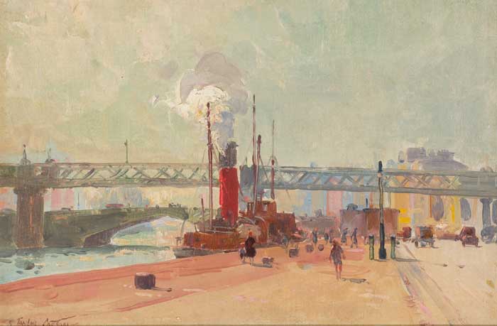 BUTT BRIDGE, DUBLIN by Robert Taylor Carson sold for 8,000 at Whyte's Auctions
