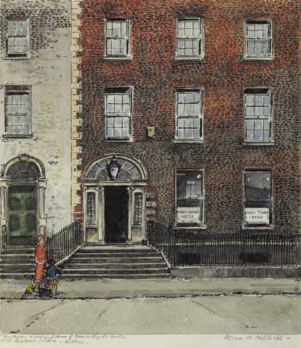 THE MUSIC ACADEMY, HOME OF JAMES JOYCE'S AUNTS, NO. 15 USHERS ISLAND, DUBLIN by Flora H. Mitchell sold for 2,700 at Whyte's Auctions