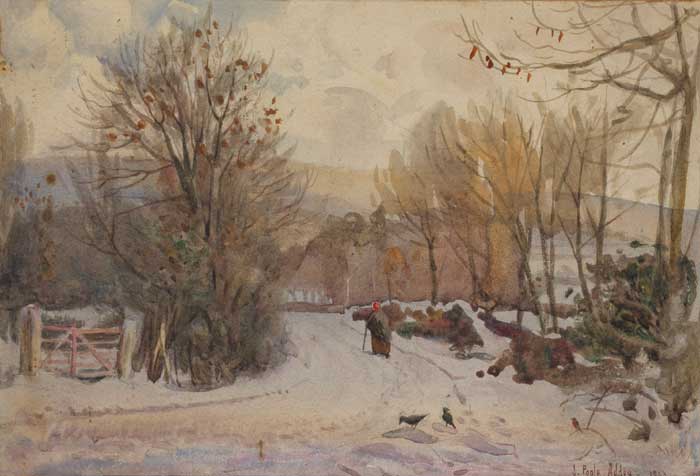 A WINTER'S DAY NEAR THE DUBLIN HILLS, 1903 by Joseph Poole Addey sold for 1,500 at Whyte's Auctions