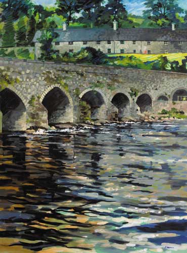 SLANE BRIDGE, COUNTY MEATH by Liam O Broin sold for 1,200 at Whyte's Auctions