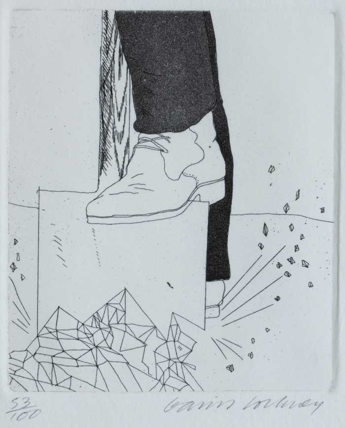 DIGGING UP GLASS, 1969 by David Hockney sold for 1,800 at Whyte's Auctions