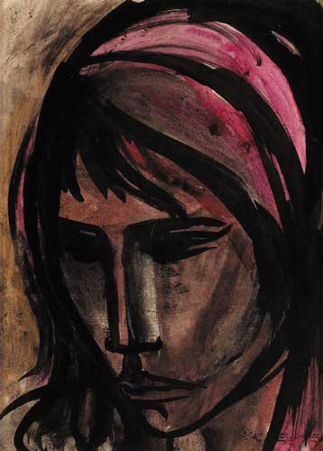 GIRL'S HEAD IN THREE QUARTER PROFILE by Leslie Mary MacWeeney sold for 1,200 at Whyte's Auctions