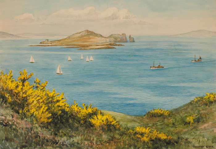 IRELAND'S EYE FROM HOWTH, COUNTY DUBLIN by Frederick Howard Knee sold for 300 at Whyte's Auctions