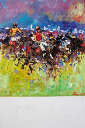 GRAND NATIONAL AT AINTREE, 1994 by Desmond Murrie sold for 500 at Whyte's Auctions