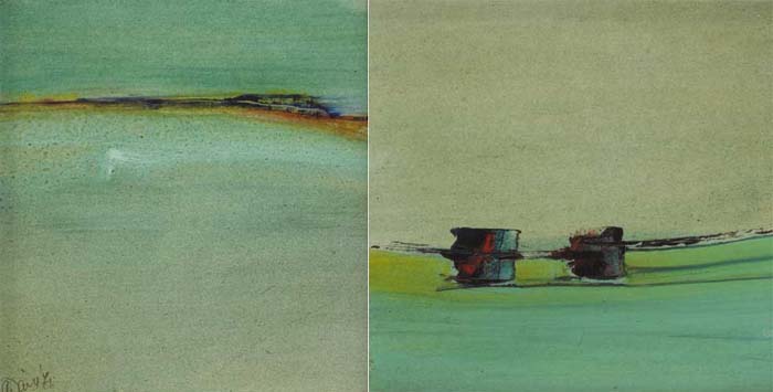 DISTANT RIDGE and SUMMER STASIS, 1971 (A PAIR) by Gerald Davis sold for 1,500 at Whyte's Auctions